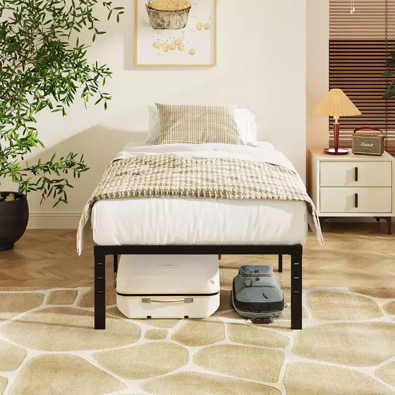Karl Home 12 inch Height Twin Size Bed Frames Heavy Duty, Metal Platform Bed No Box Spring Needed