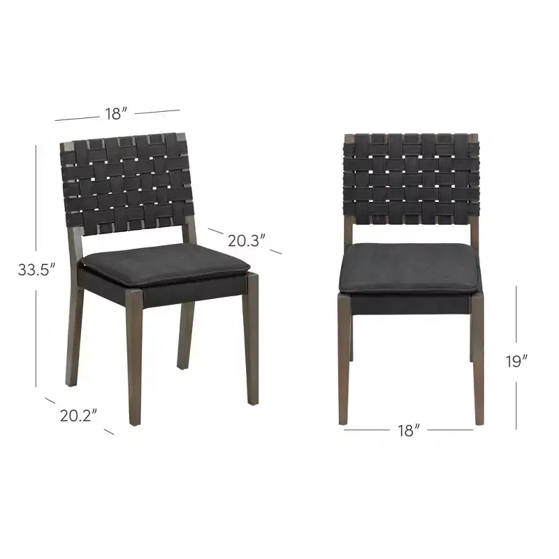 of 4 Cohen Faux Leather Dining Chair Black