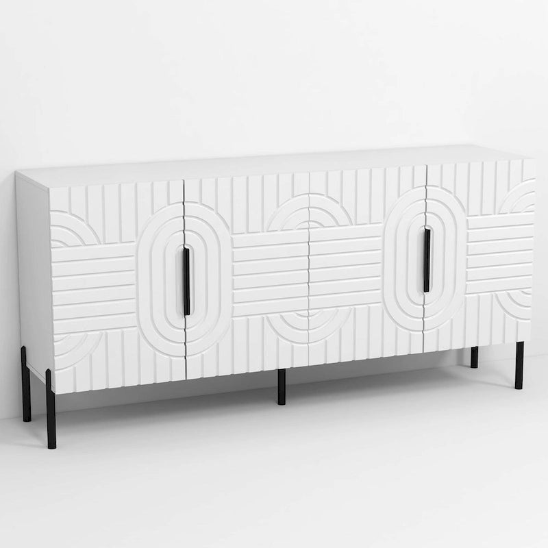 63-Inch White TV Stand Fits Up to 65-Inch TV