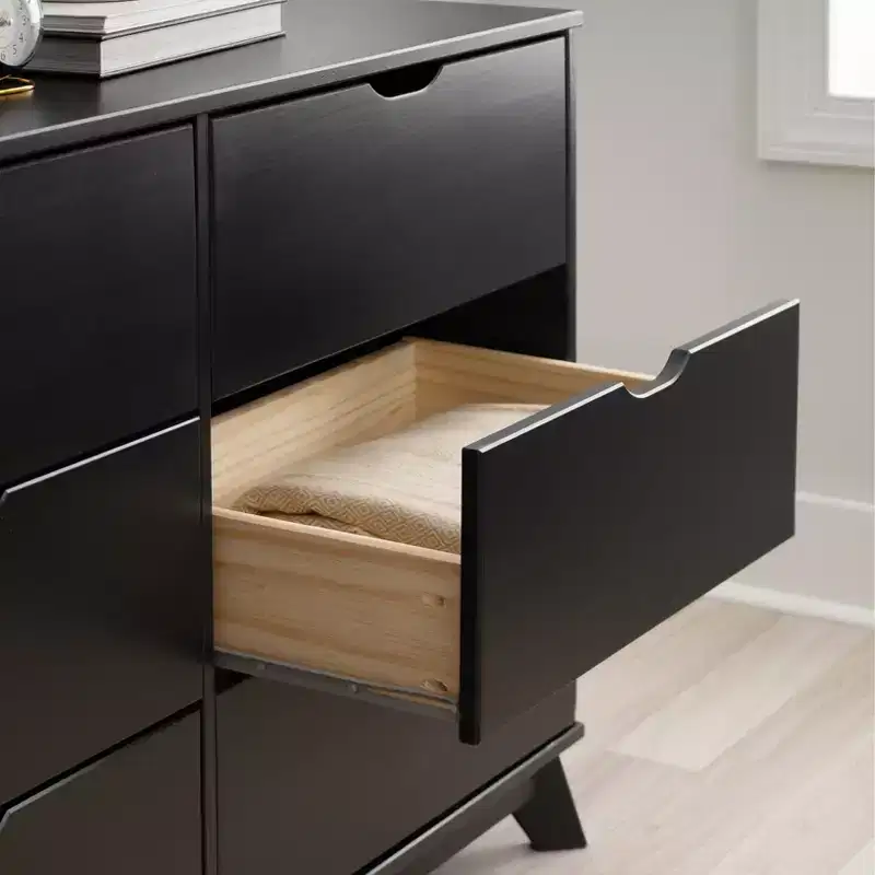 Pensy Solid Wood Mid-Century Modern 6 Drawer Dresser - Powell