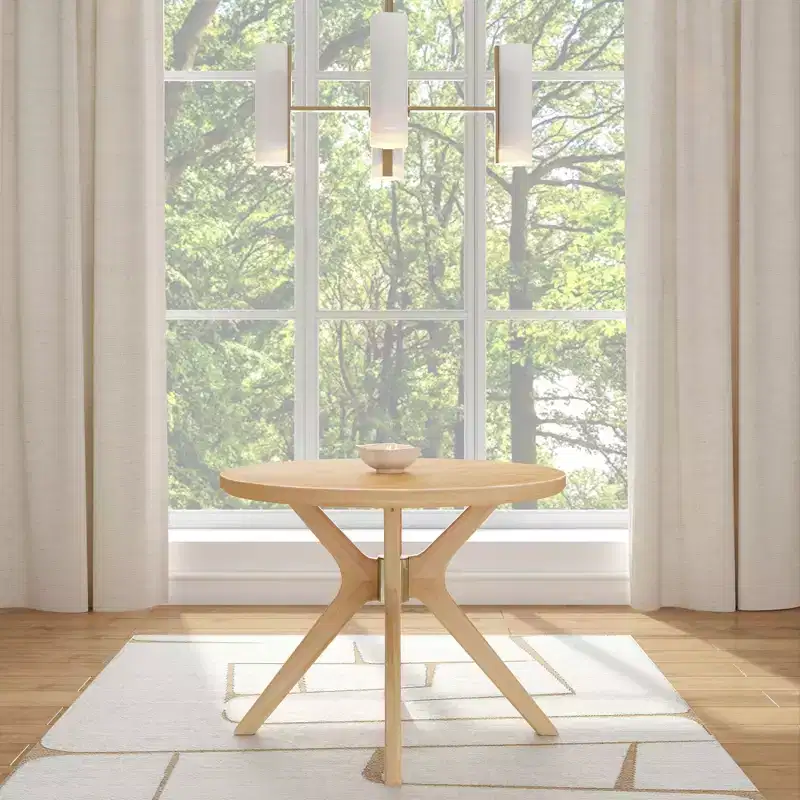 Plank+Beam Verso Round Dining Table, 38 Solid Wood Kitchen & Dining Room Table