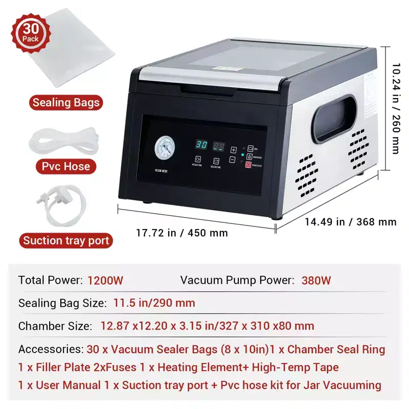 Vacuum Sealer Machine, Food Saver with Marinades Function for Home and Commercial Use