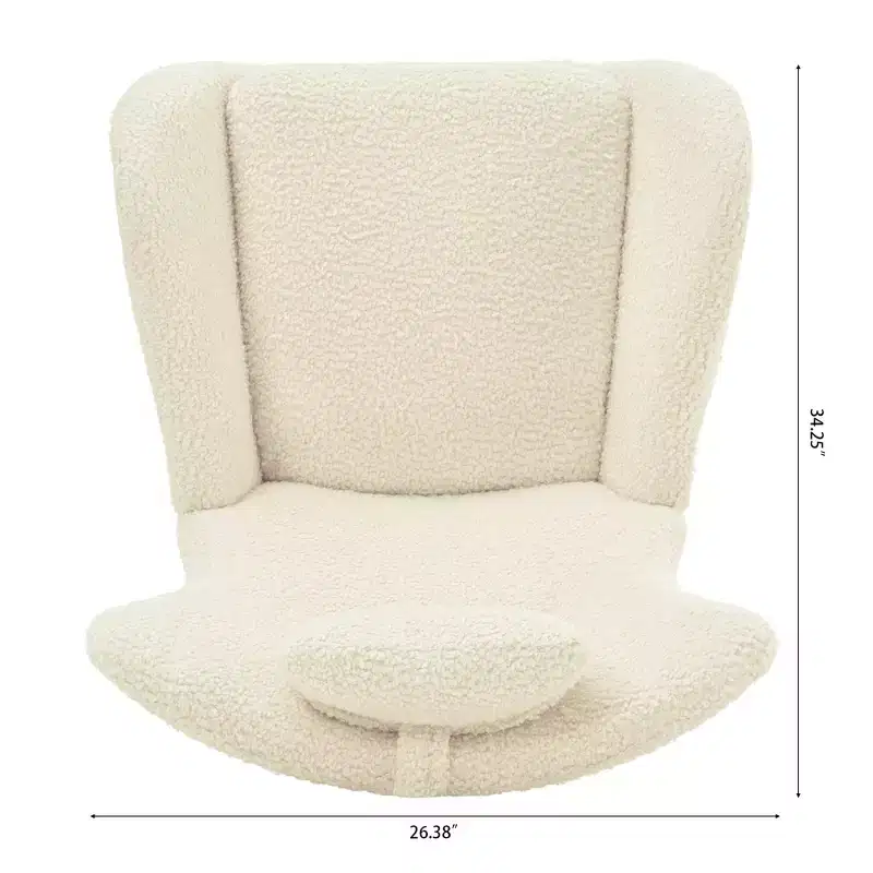 Teddy Tufted Rocking Chair with Rubber Legs - ModernLuxe