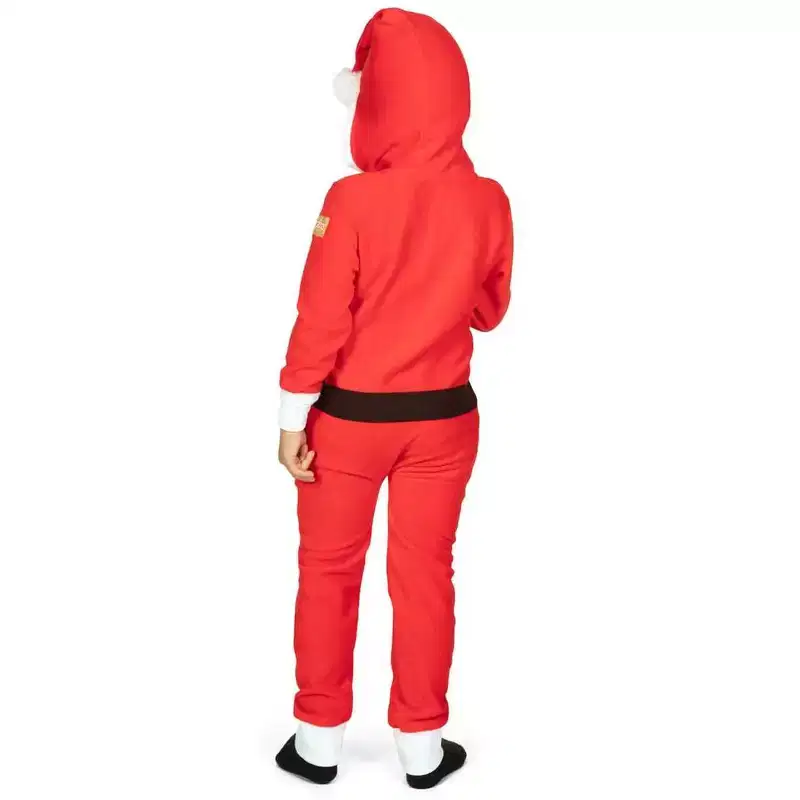 Tipsy Elves Kids Santa Jumpsuit With Fur - Cute Red One-Piece Christmas Pajamas for Kids