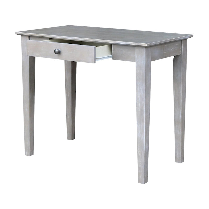 Wooden Writing Desk with Butcher Block Surface