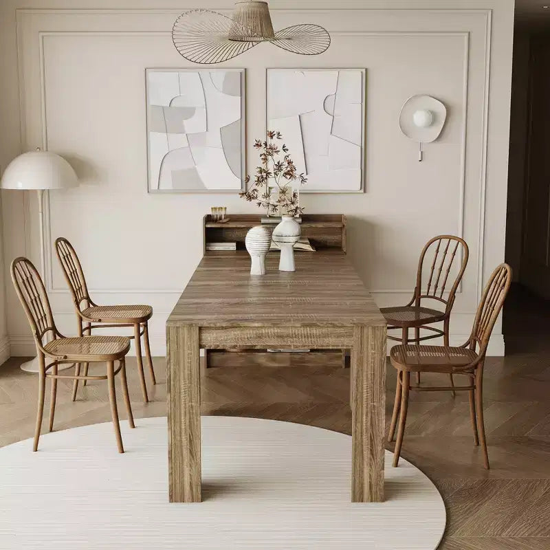 GDFStudio Torin Modern Extendable Dining Table with Storage