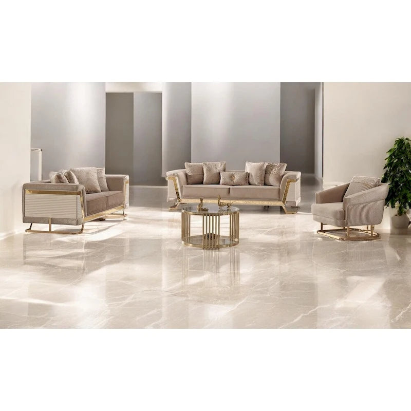 Modern Upholstered Velvet Loveseat Sofa - 2-Seater Couch with Tufted Back for Living Room