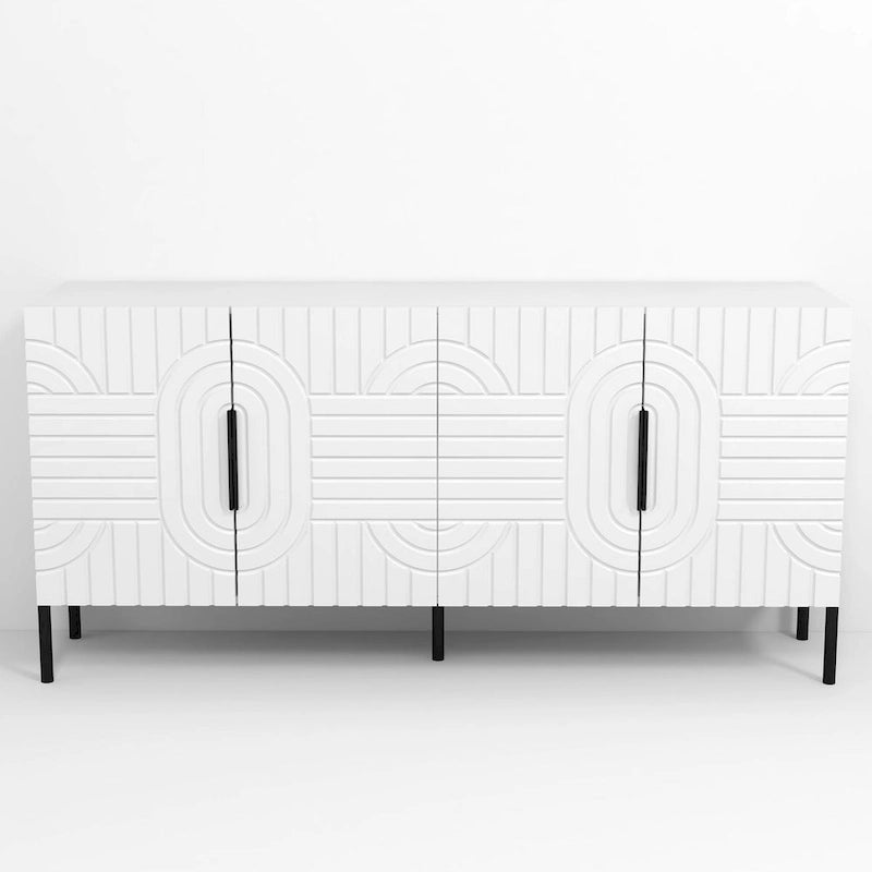 63-Inch White TV Stand Fits Up to 65-Inch TV
