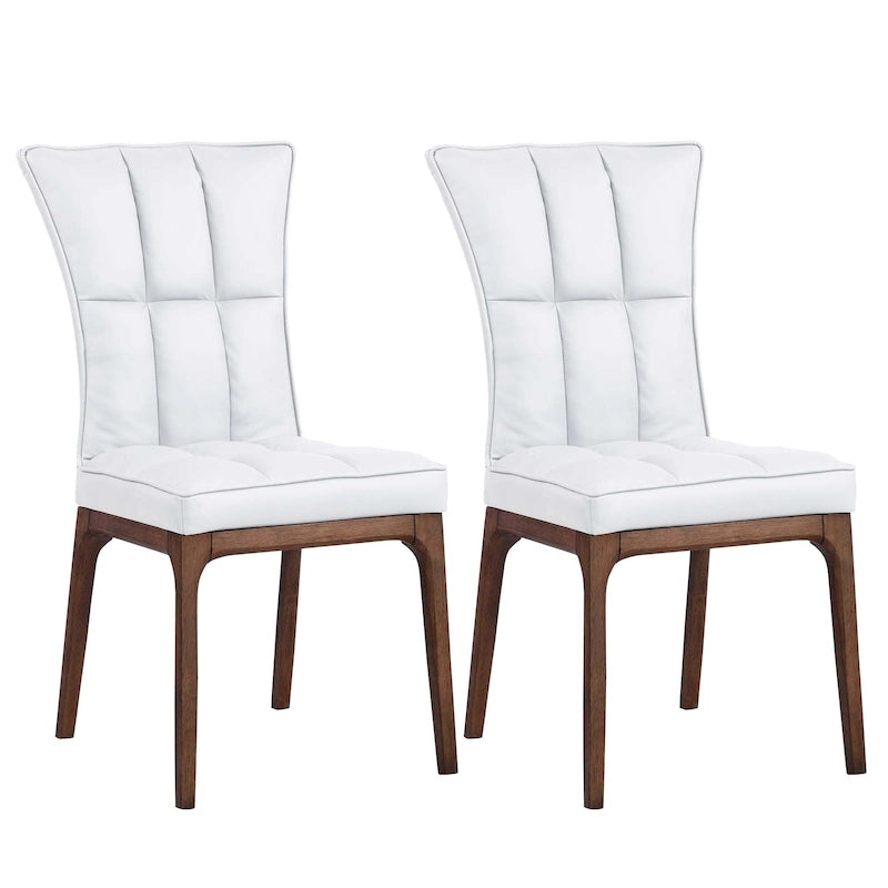 Modern Tufted Side Chair with Solid Wood Frame, Set of 2