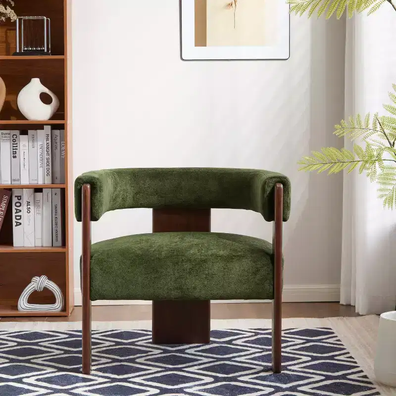 Christopher Knight Home Noah Modern Rubberwood Upholstered Accent Arm Chair