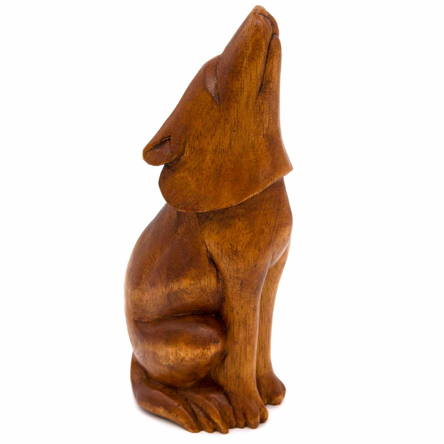 Howling Wolf Carving, Large