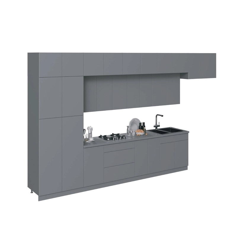 Kitchen Serene Collection Gray & White Gloss Color Base Size 15Ft Wide - 180x107