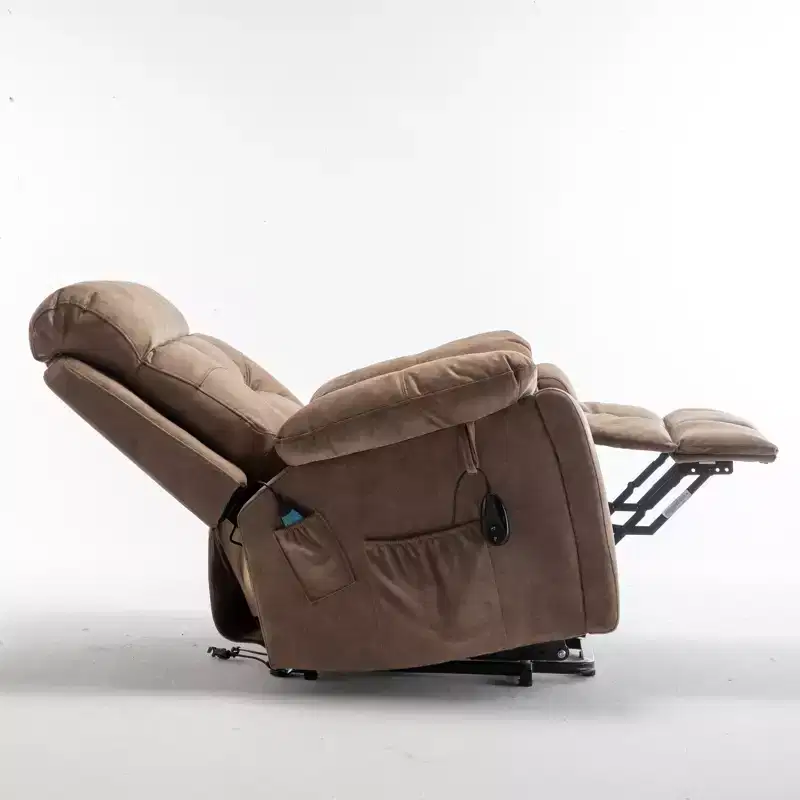 Electric Lift Massage Recliner With Heating Function And Side Pocket - ModernLuxe