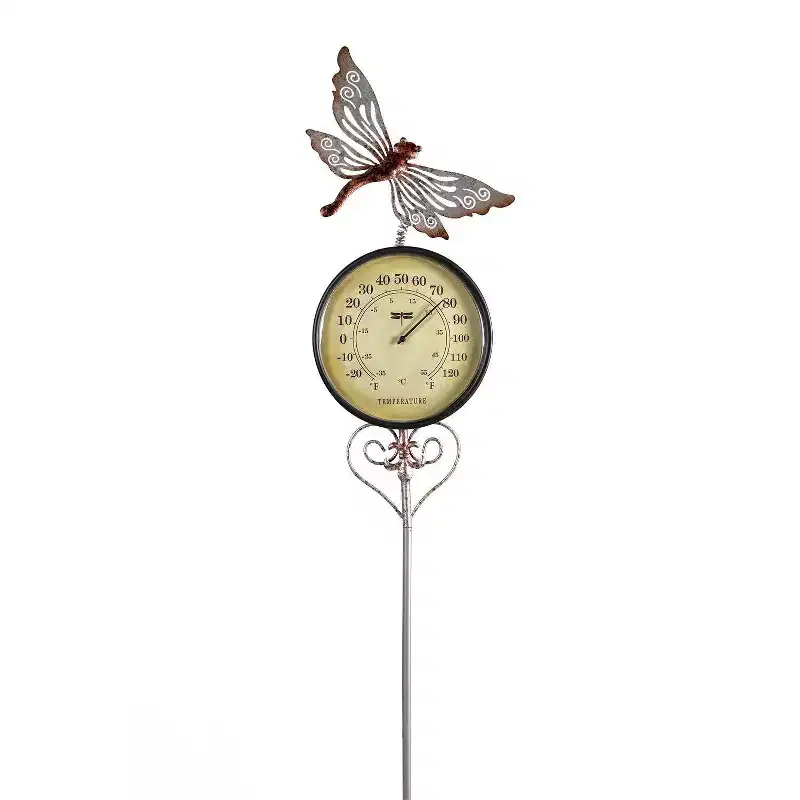 Poolmaster Outdoor Thermometer Garden Stake - Dragonfly
