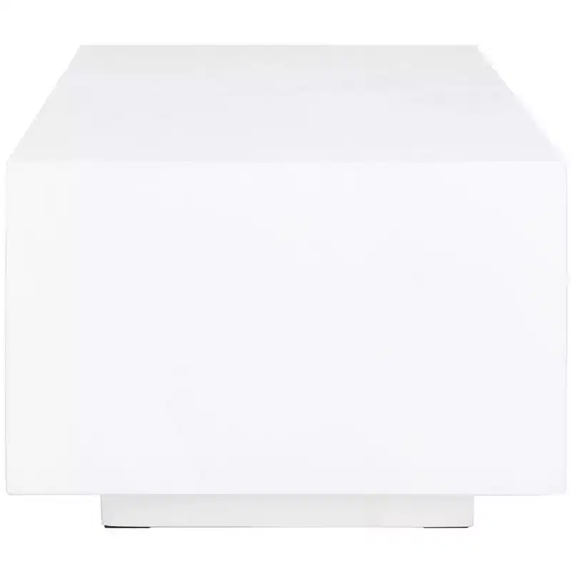 Ezro Faux Concrete Coffee Table - White - Safavieh
