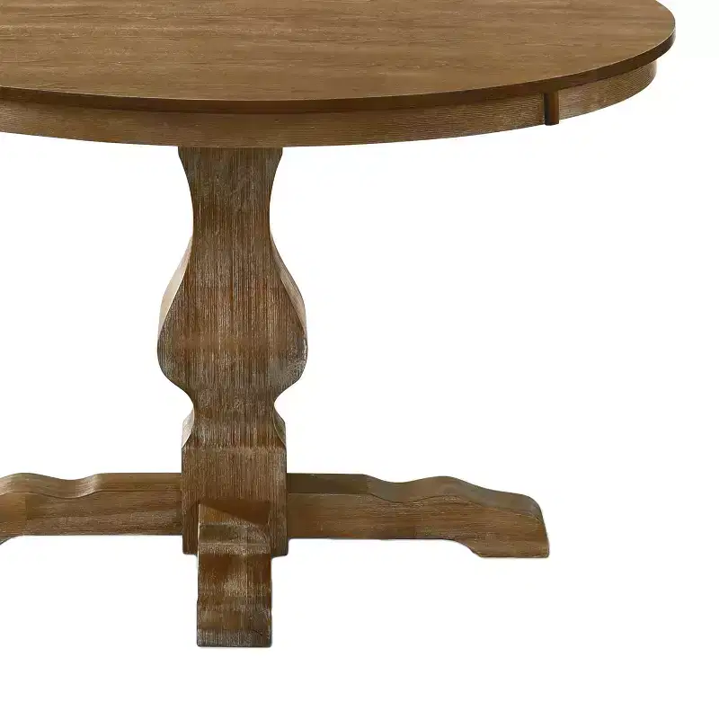 Christopher Knight Home Remuda Rustic Wood Round Dining Table with Pedestal Leg