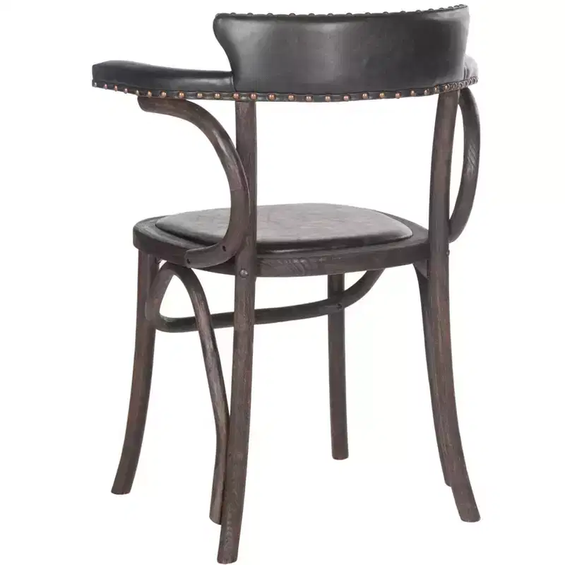 Kenny Arm Chair - MCR4689 - Antique Black - Safavieh Couture