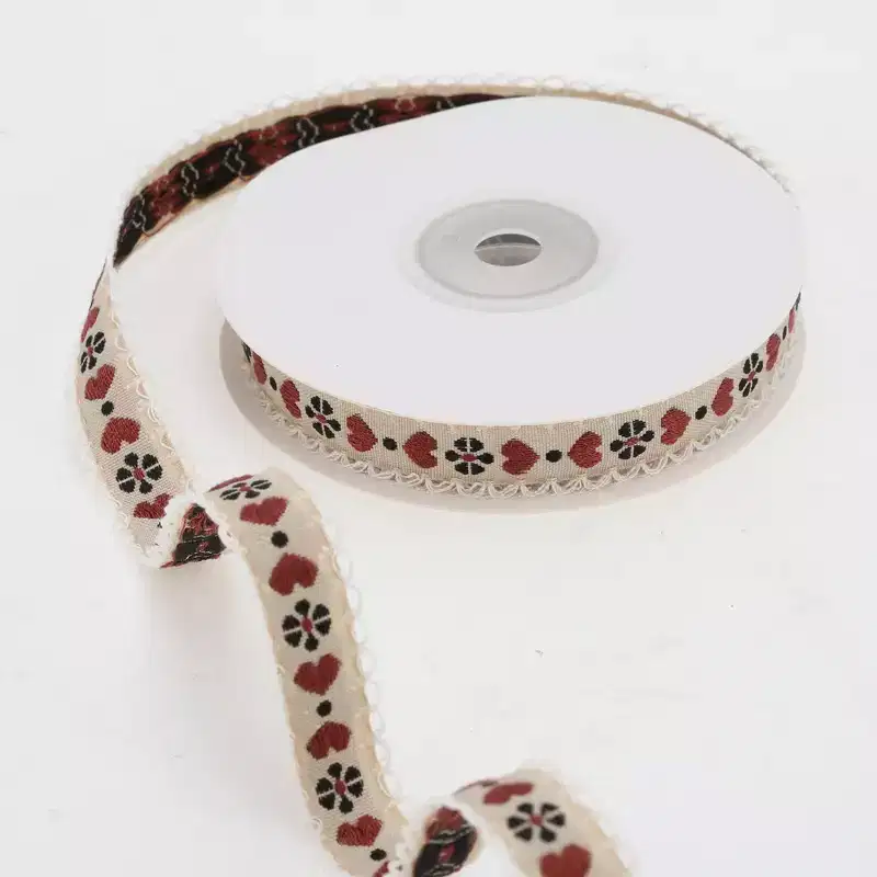 Unique Bargains 0.39x29.53' Heart Flower Gift Ribbon
