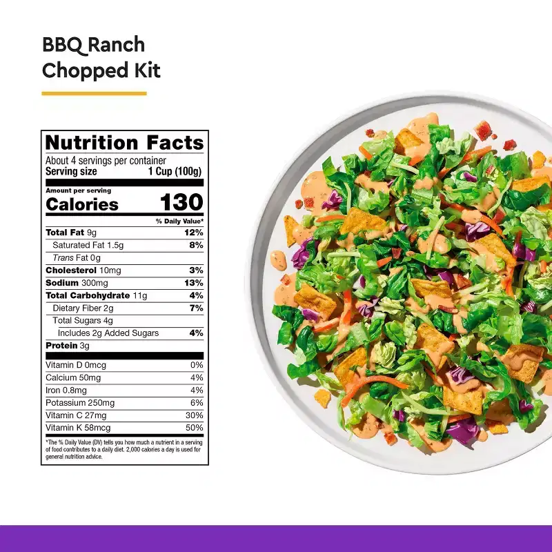 Taylor Farms BBQ Ranch Chopped Salad Kit - 13.3oz