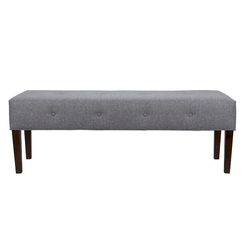 Transitional Tufted Upholstered Indoor Living Room Bench