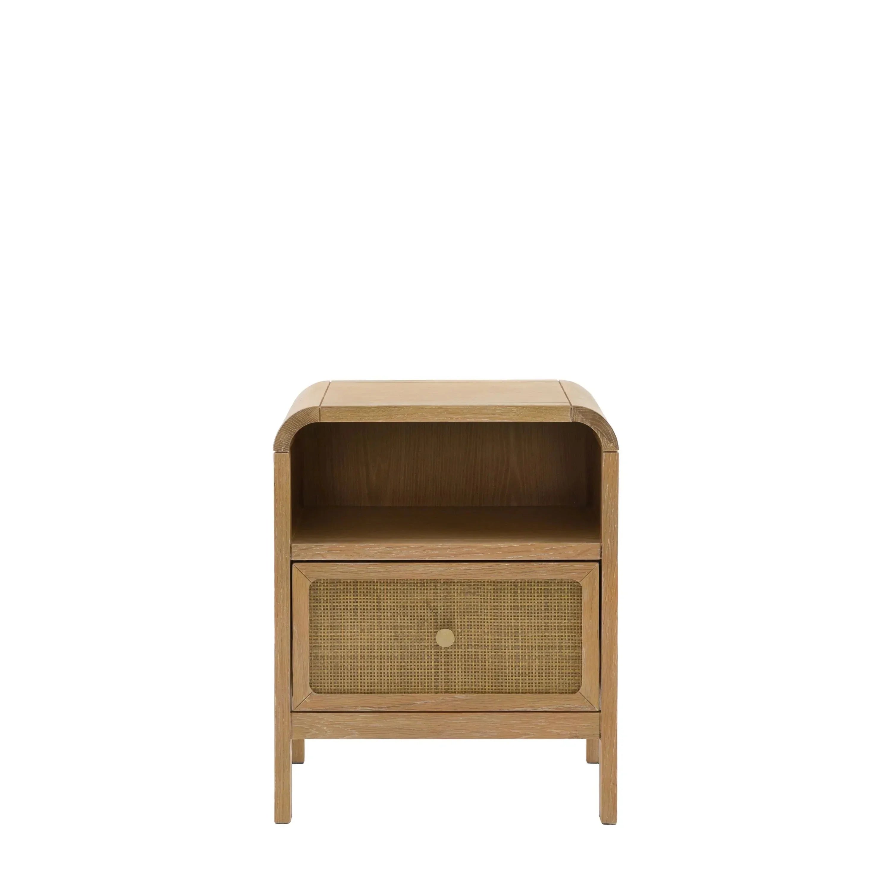 Natural Rattan 1 Drawer Bedside Table