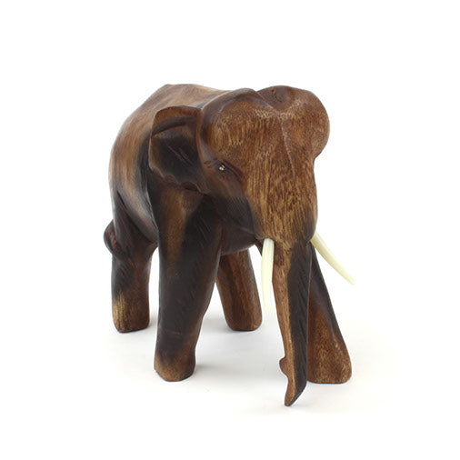 Carved Raintree Elephant, Medium