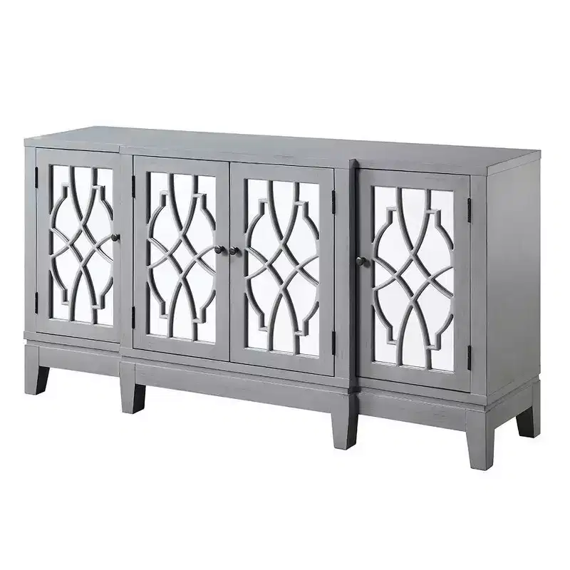 60" Magdi Accent Table Antique Gray Finish - Acme Furniture