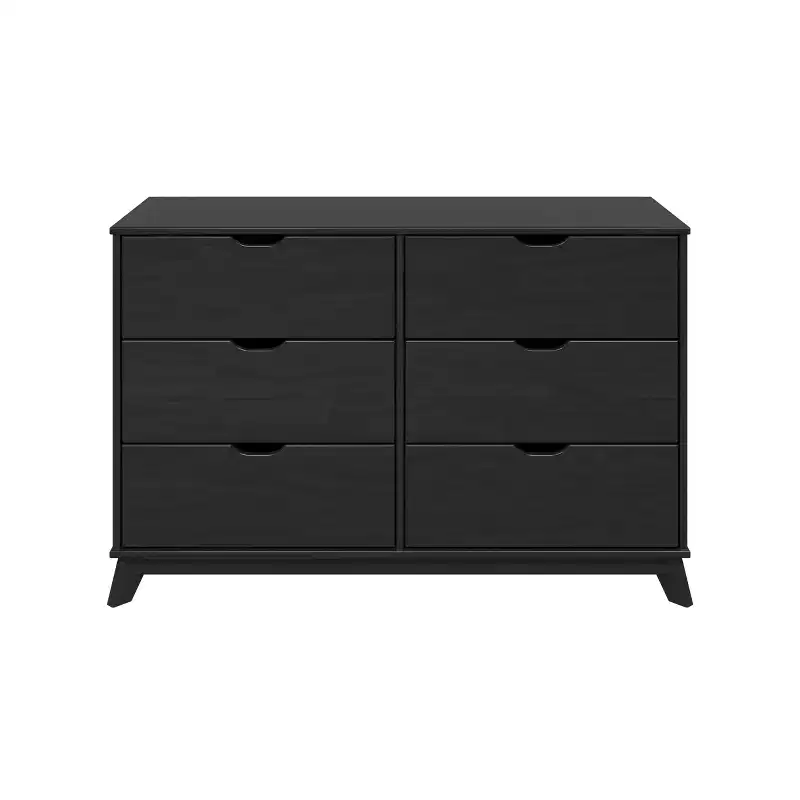 Pensy Solid Wood Mid-Century Modern 6 Drawer Dresser - Powell