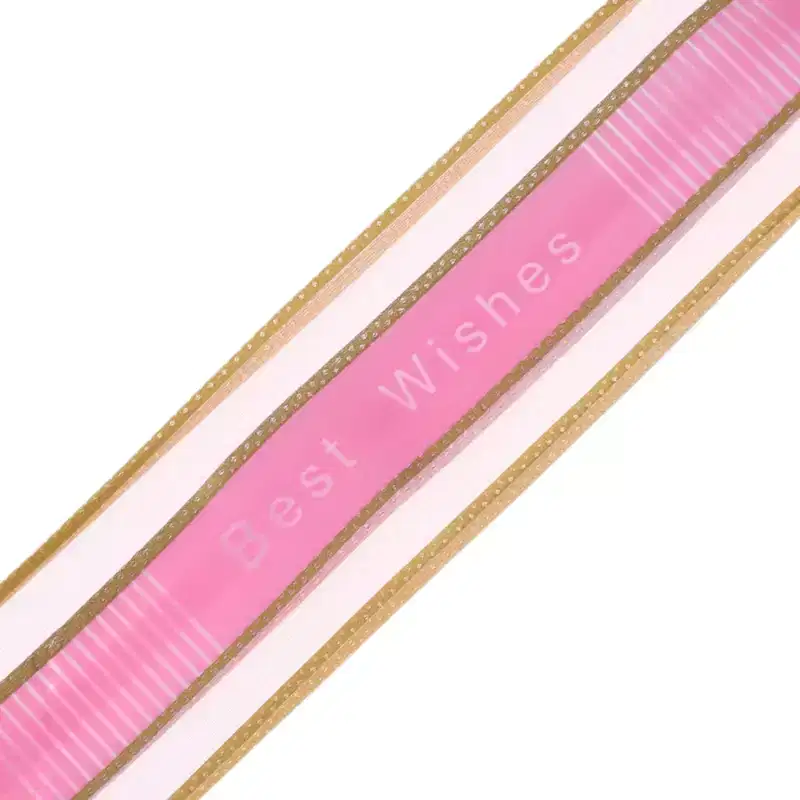 Unique Bargains Letter Voile Pull Ribbon Snow Yarn 29.92x1.89 10 Pcs