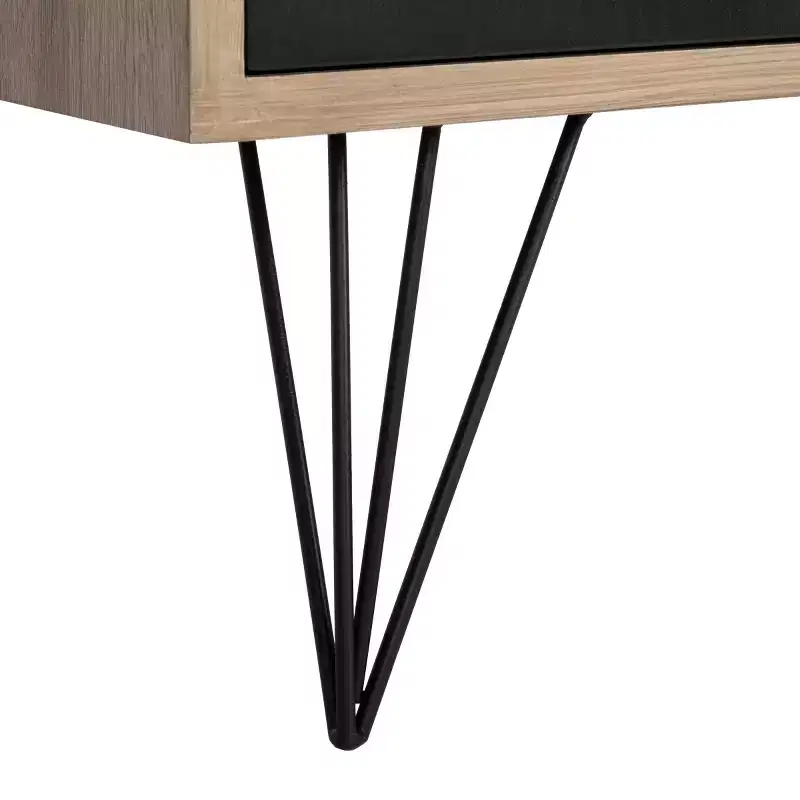Jeralyn Sideboard - FOX4232 - Light Oak/Black - Safavieh Couture