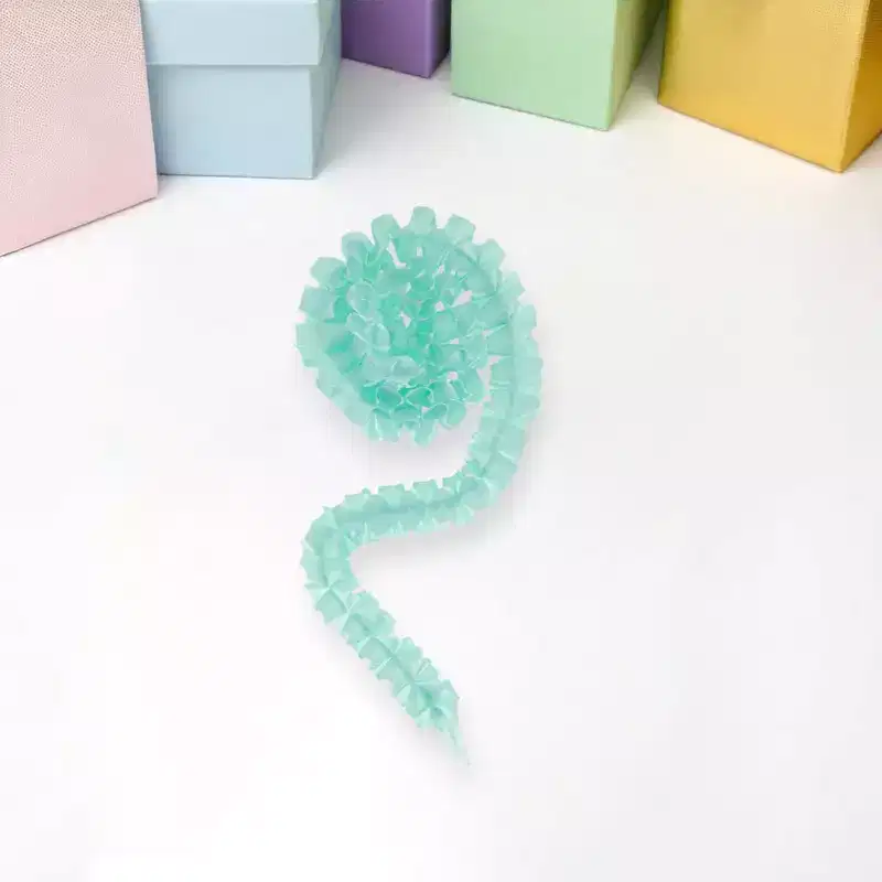 Unique Bargains Ribbon Crinkle with Double Ruffle Hem Polyester 35.83x0.98 1 Pc