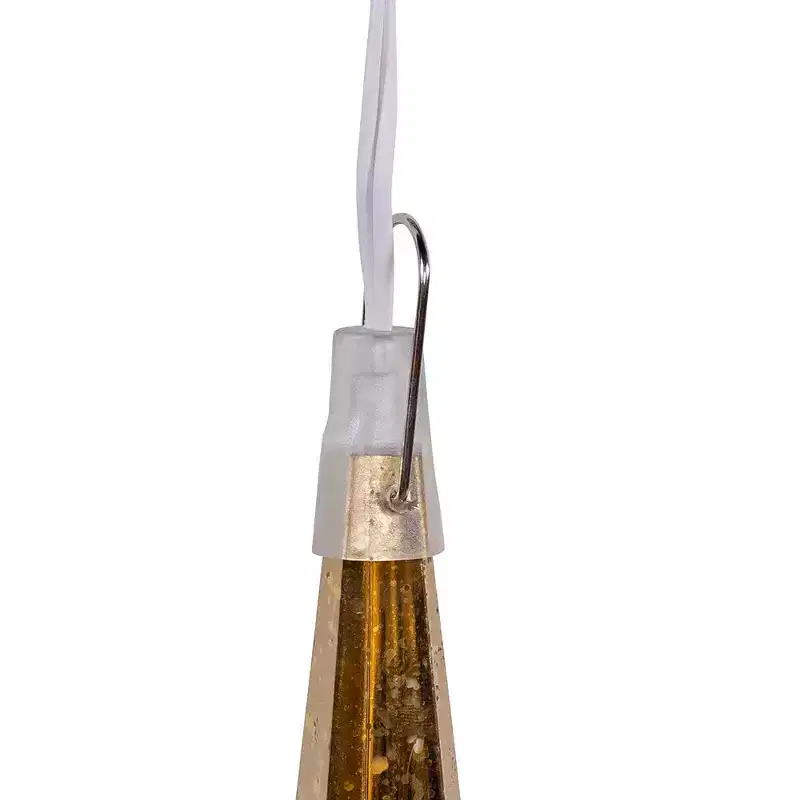 Kurt Adler 24-Inch 4-Light Warm White LED Gold Crackle Moravian Star Tree Topper
