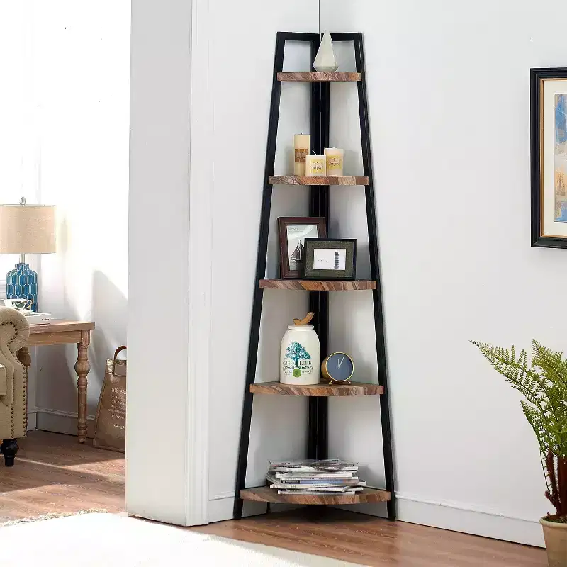 70 Free Standing 5 Tier Pyramid Corner Shelf