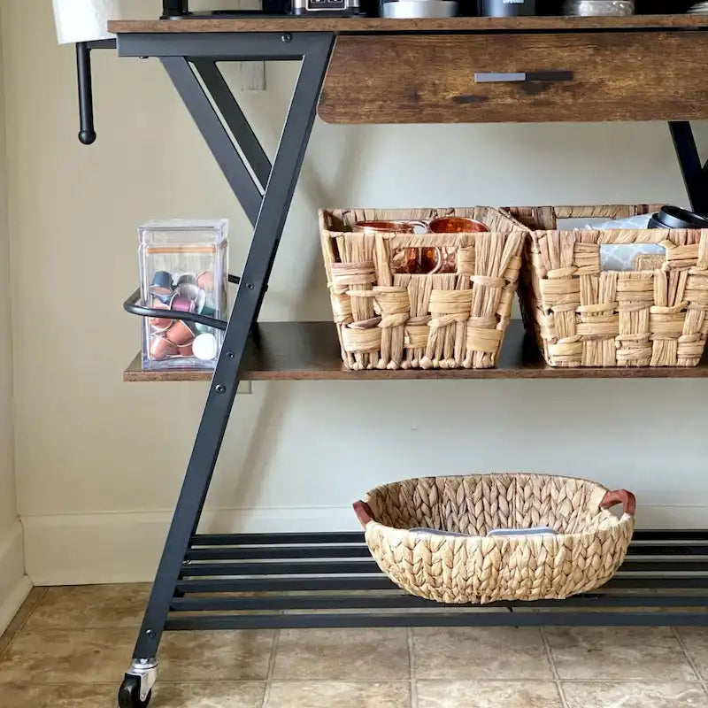 41.7 inch Wide Rolling Kitchen Island with Drawer