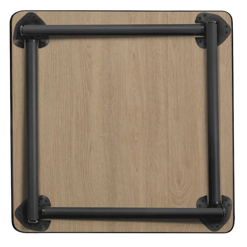 30 Square Folding Breakroom Table with Collapsible Steel Legs