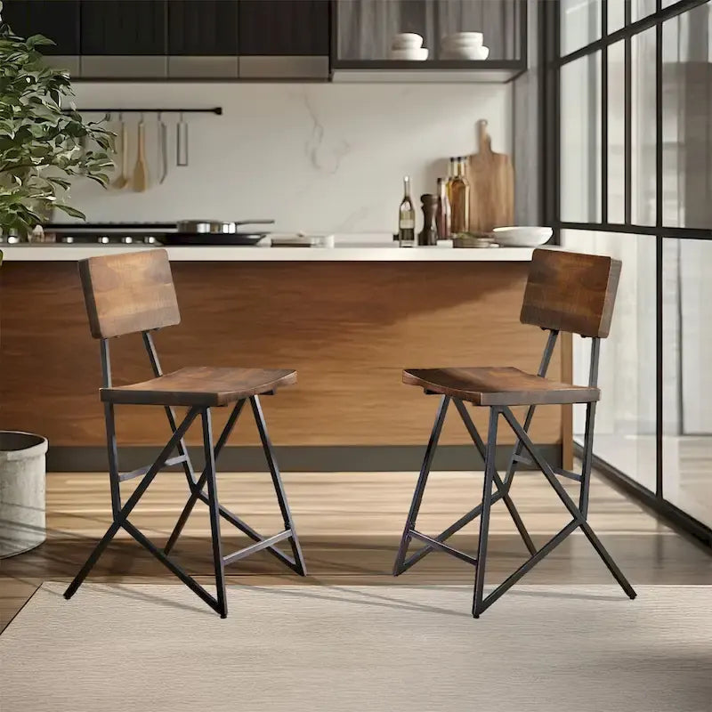 Reclaimed Wood Counter Stool