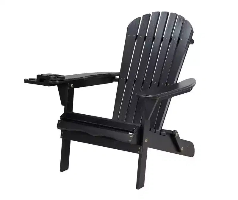 Jiallo Foldable Adirondack Chair with cup holder set of 2