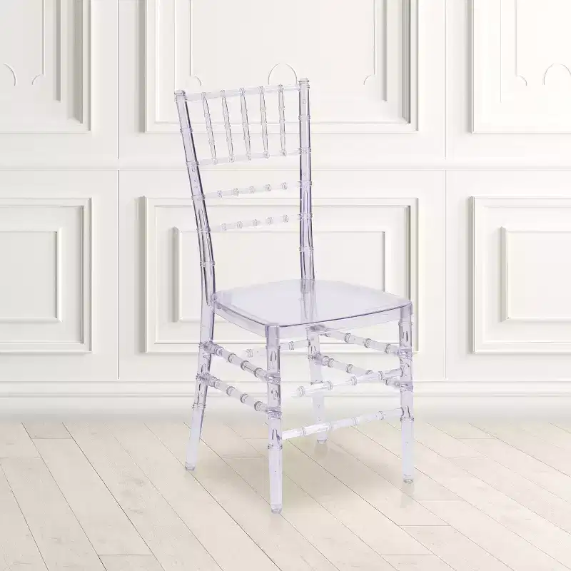 2 Pack Stacking Ghost Chair Clear Polycarbonate