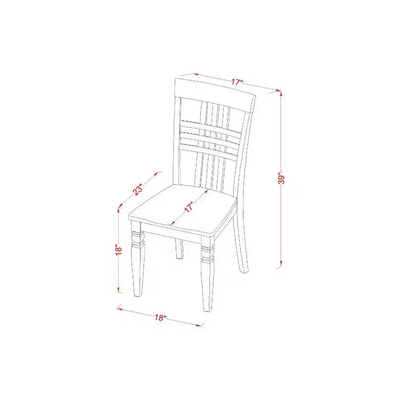 Rustic Dining Room Set - Kitchen Table with 8 Chairs - Space Saving Design