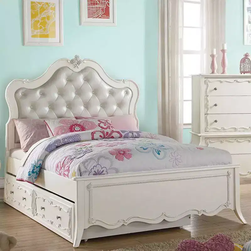 Edalene 87 Full Bed and Pearl White - Acme Furniture