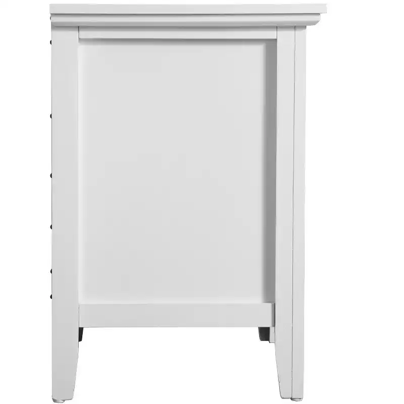 Passion Furniture Hammond 3-Drawer White Nightstand (26 in. H x 24 in. W x 18 in. D)