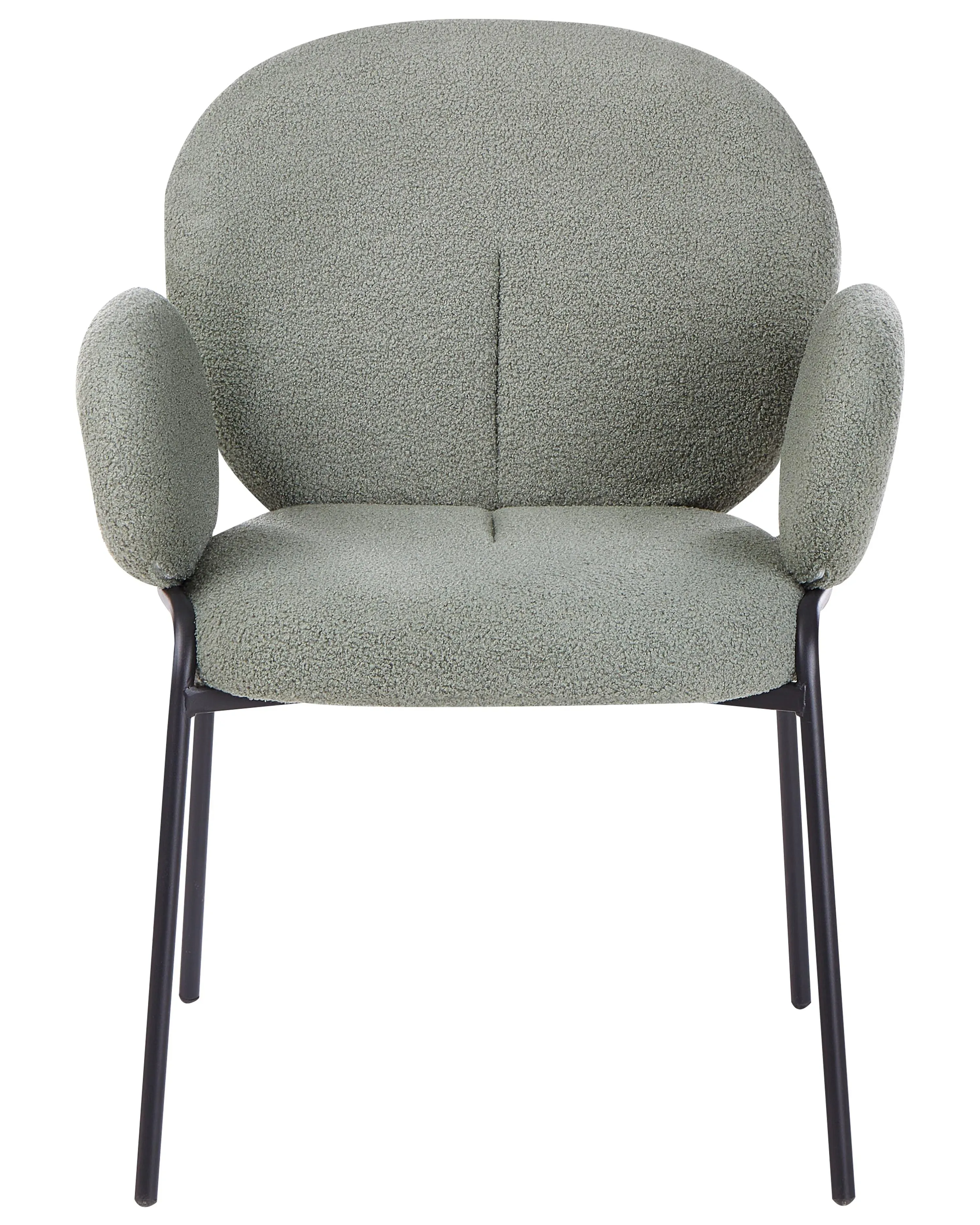 Set di 2 sedie da pranzo Bouclé Verde chiaro