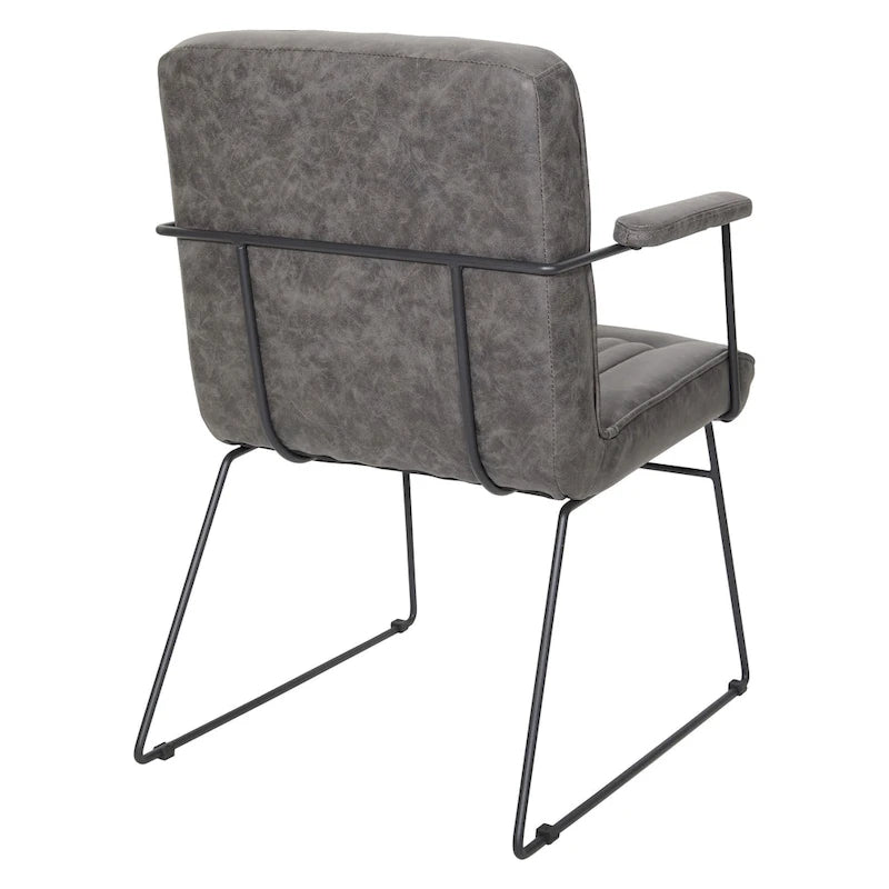 Carbon Loft Teigen Faux Leather Chair with Sled Base