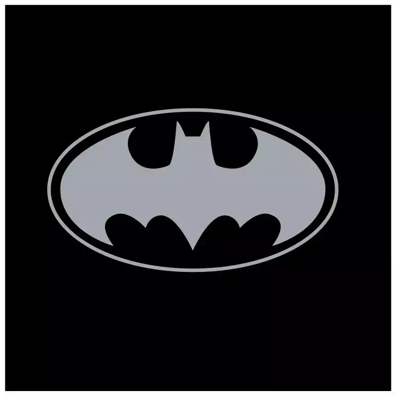 Batman Silver Bat Signal Black Graphic Tee Toddler Boy to Youth Boy
