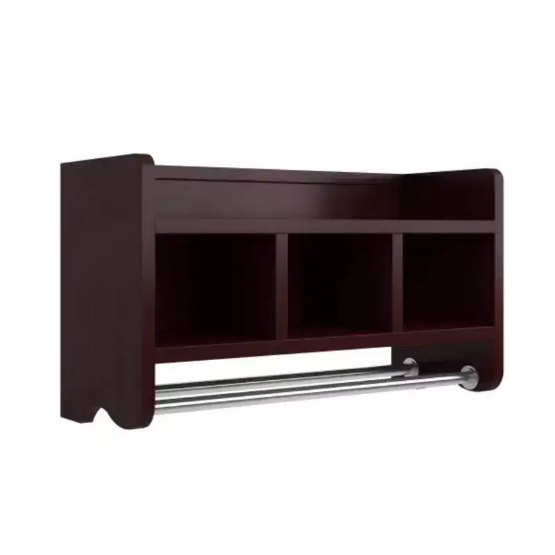 Bath Storage Shelf with Towel Rod 25 - Alaterre Furniture