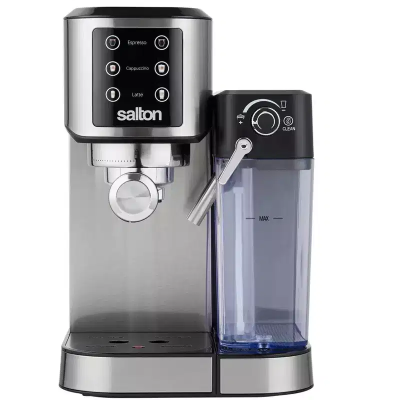 Salton Barista+ 3-in-1 Espresso, Cappuccino & Latte Machine with Milk Removable Container