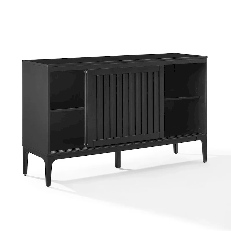 Mid-Century Modern Sideboard with Sliding Doors and Storage