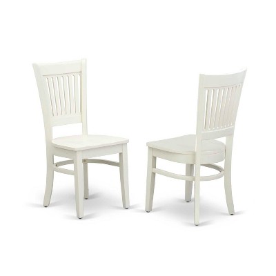 HomeStock 5-Piece Round Linen White Finish Solid Wood Top Dining table with 4 Chairs with Slat Back