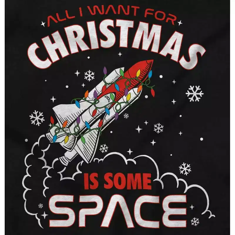 All I Want For Christmas Some Space Sweatshirt for Men or Women Brisco Brands