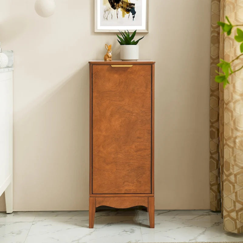 Modern Bathroom Floor Cabinet &Linen cabinet with Adjustable Shelves,Antique Brass(14.512.635.7)